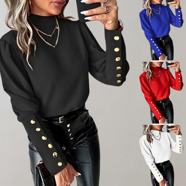 Trendy Ladies Blouse with Lace - Clara-Black-S-Nora Luxe