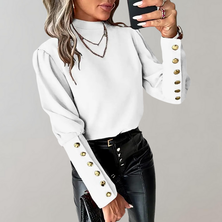 Trendy Ladies Blouse with Lace - Clara-White-S-Nora Luxe