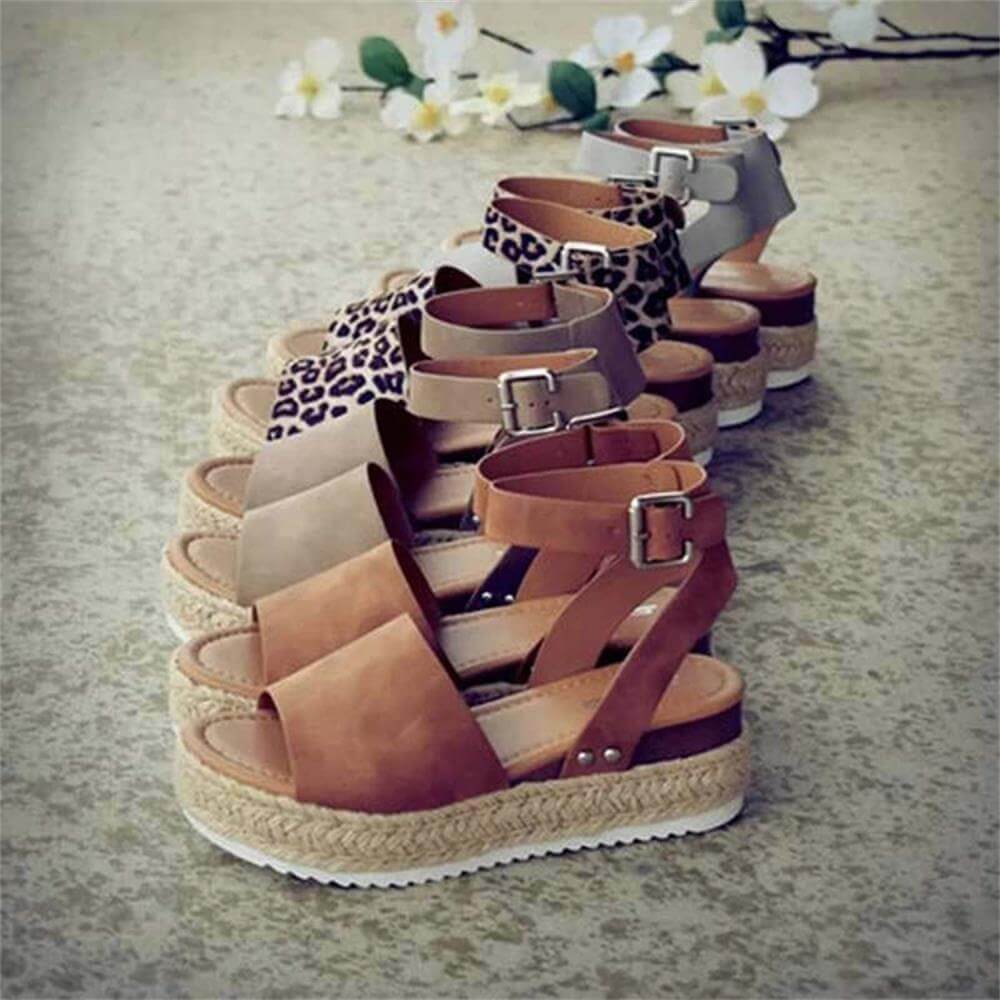 Trendy Ladies Espadrille Summer Sandals - Liv-Black-35-The Livary