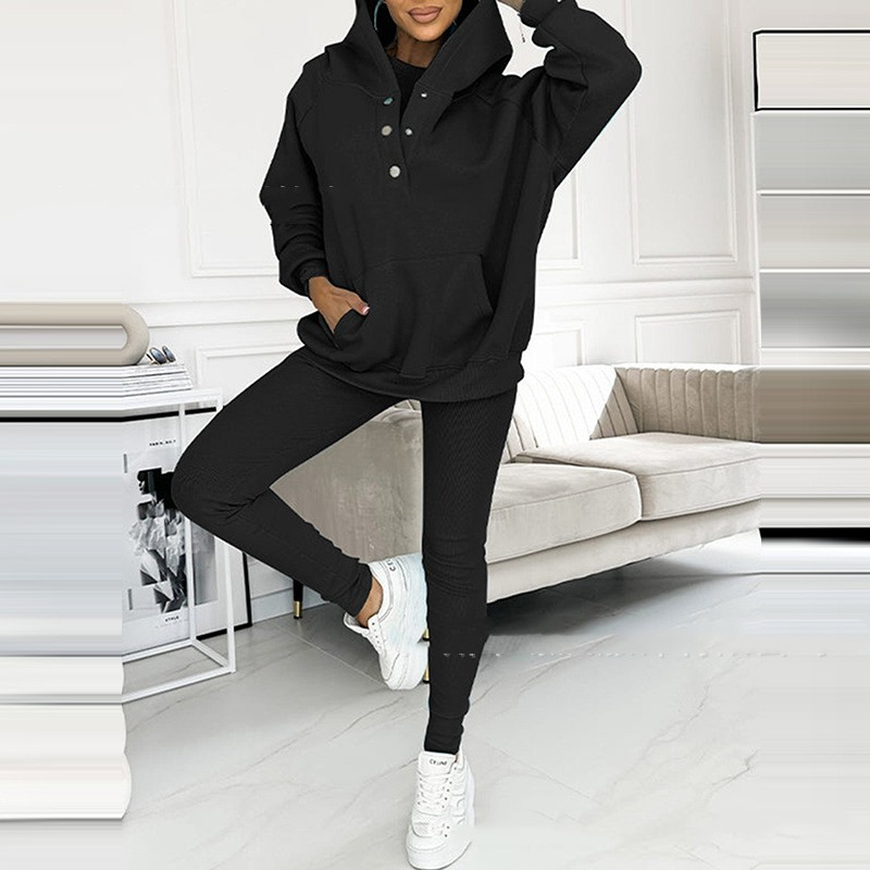 Trendy Lounge Set of 3 - Elena-Black-S-Nora Luxe