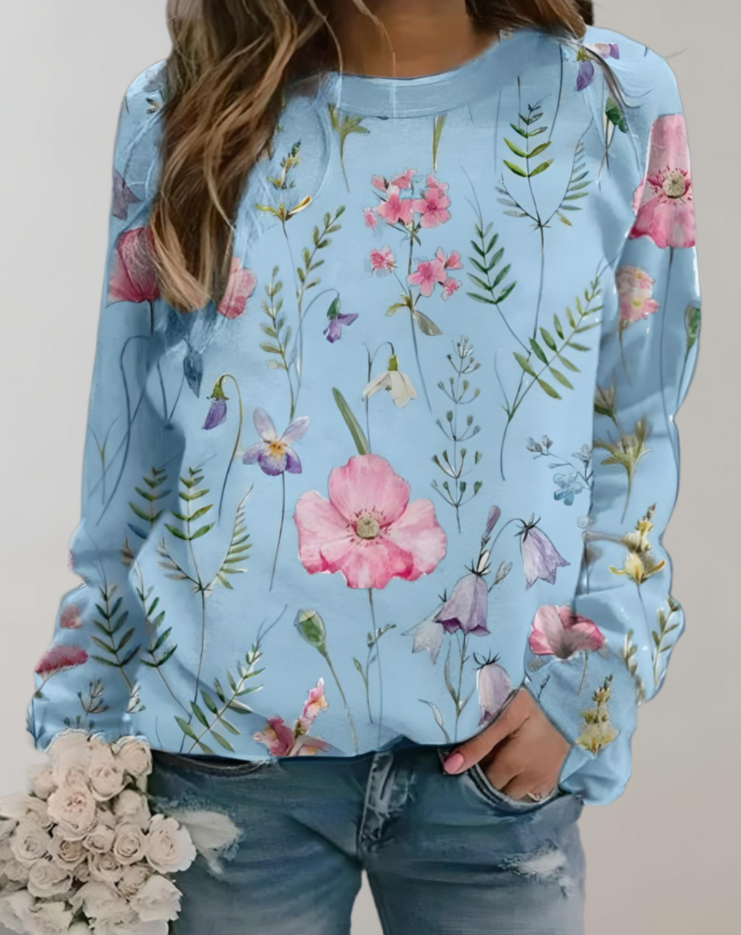 Trendy Luxurious Ladies' Sweater - Isabella-Blue-S-Nora Luxe