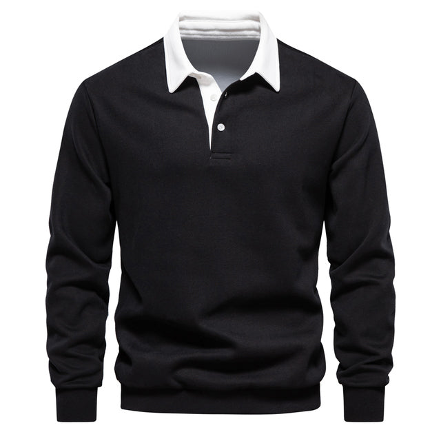 Trendy Men's Polo Pullover - James-Black-S-Nora Luxe