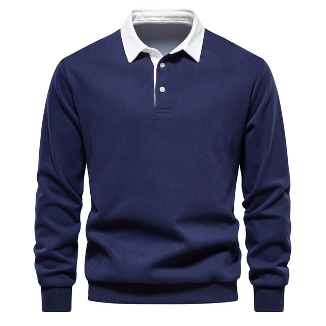 Trendy Men's Polo Pullover - James-Blue-S-Nora Luxe