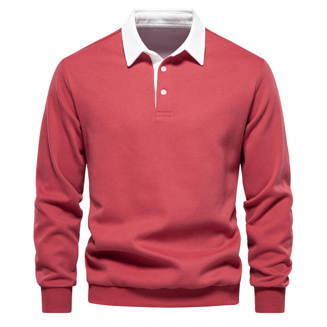 Trendy Men's Polo Pullover - James-Red-S-Nora Luxe