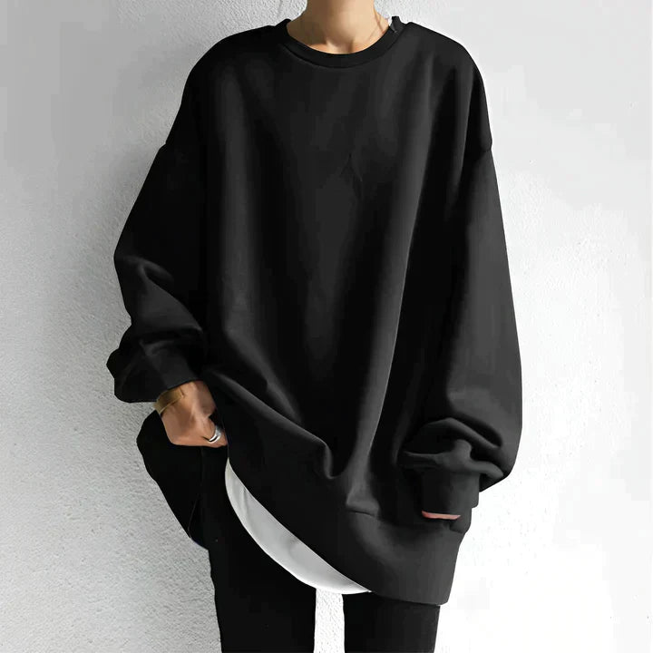 Trendy Oversized Women's Sweater - Alina-Black-S-Nora Luxe
