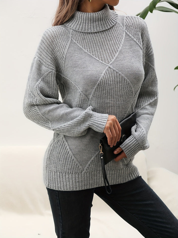 Trendy Plain Turtleneck - Selena-Yellow-S-Nora Luxe