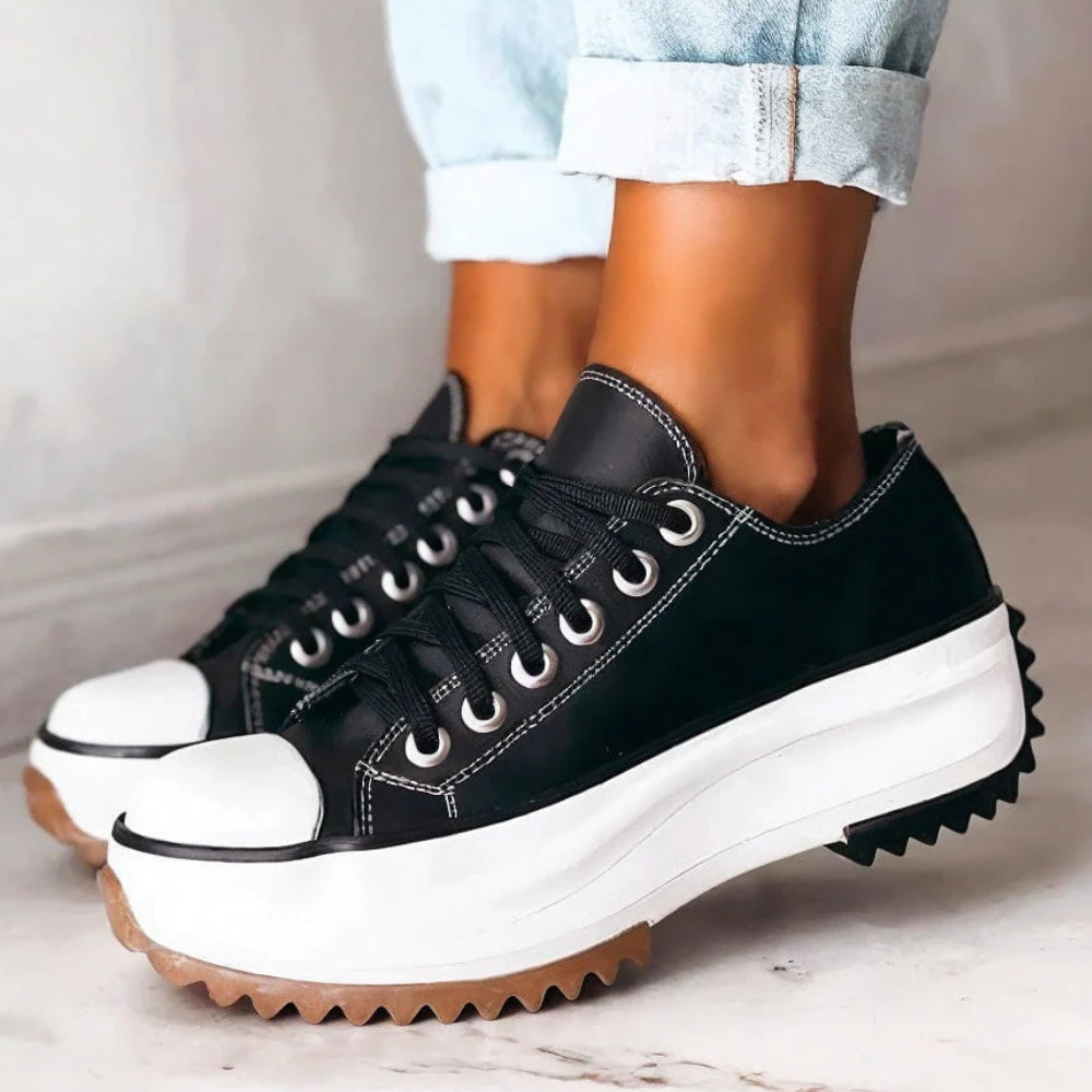 Trendy Platform Sneakers for Women - Nova-Black-4.5-Nora Luxe