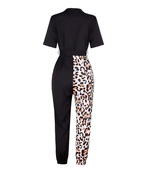 Trendy retro jumpsuit with button placket – Velia-Navy blue-S-Nora Luxe
