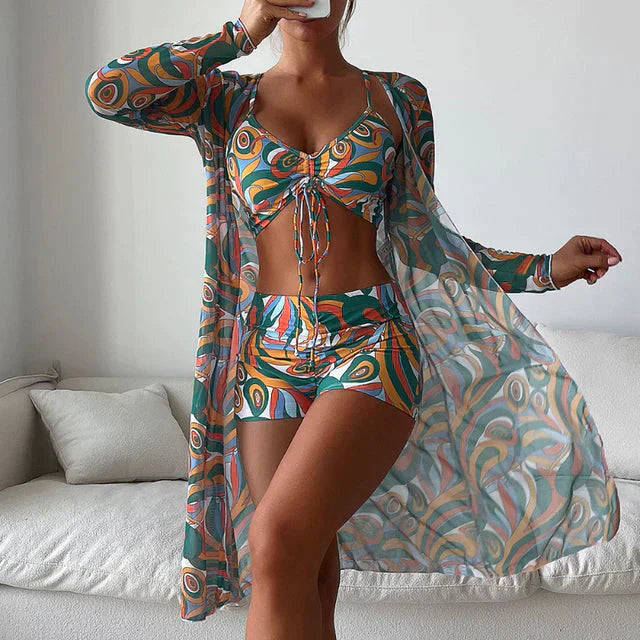 Trendy summer look for women with comfortable fit and breathable material – Nevi-Dark green-S-The Livary