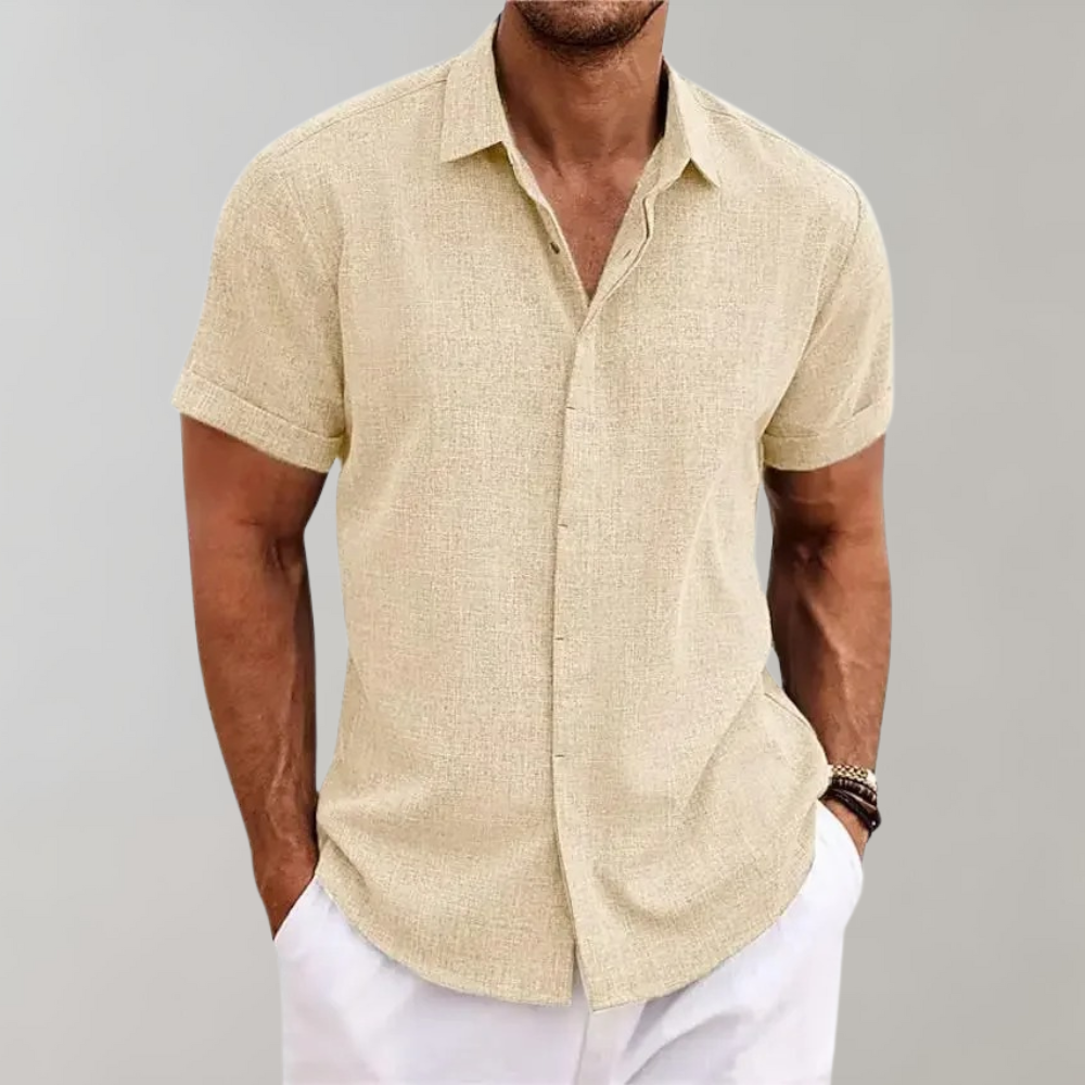 Trendy Summer Men's Shirt - Victor-Beige-S-State of Style