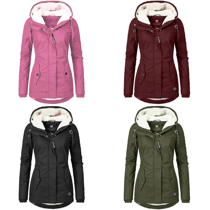 Trendy Winter Coat for Women - Evelina-Green-S-Nora Luxe