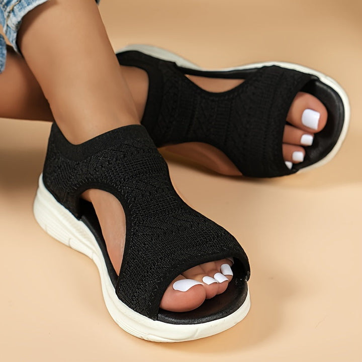 Trendy Women's Sandals with Comfortable Fit – Yara-Black-3-State of Style