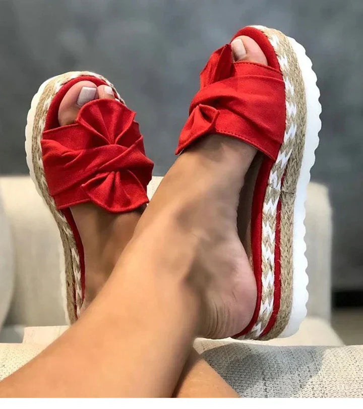 Trendy women's summer shoes with correction function and comfort sole – Selina-Red-3-Nora Luxe