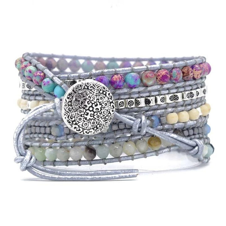 Turquoise Healing and Protection Wrap Bracelet - Selina-Nora Luxe