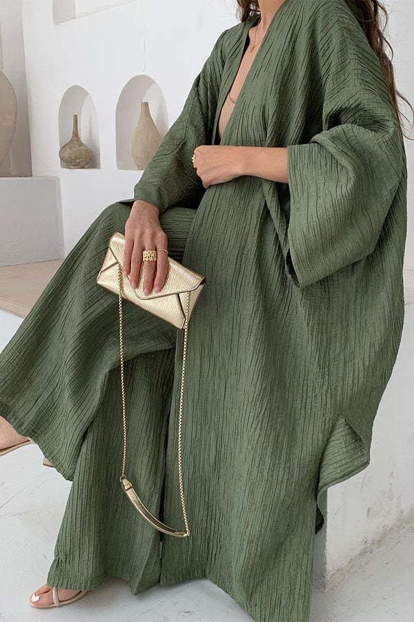 Two-Piece Relax Set with Jacket and Trousers – Alizéa-Green-S-The Livary