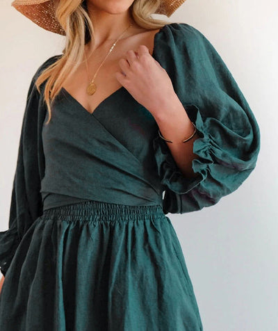 Two-Way Maxi Summer Dress - Celina-Green-S-The Livary