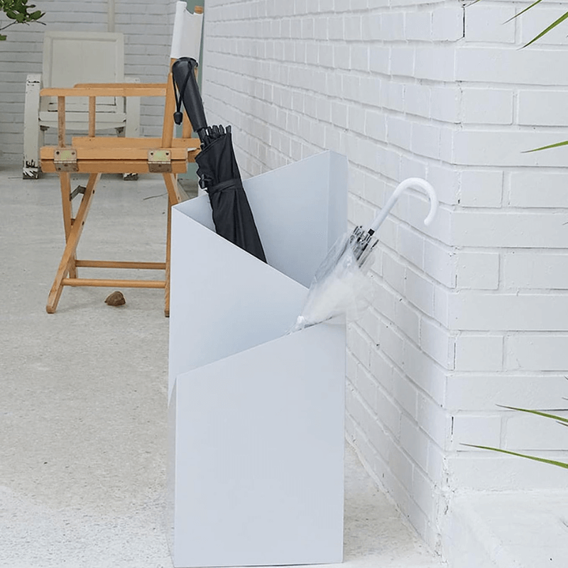 Umbrella stand with drip tray – Strömma-White-The Livary