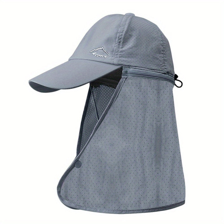 UV protection trucker hat with neck protection for outdoor adventures - SchattenPro-Dark grey-The Livary