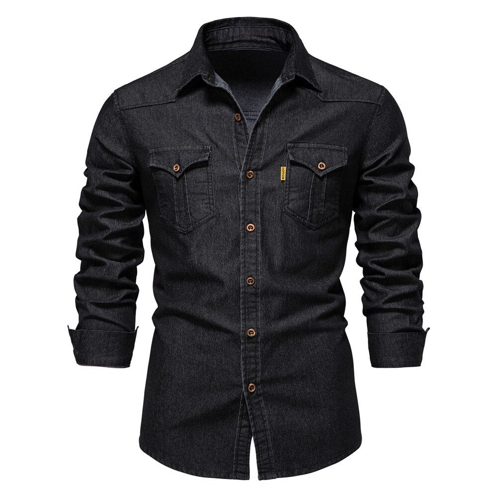 Camisa de denim masculina - Hugo