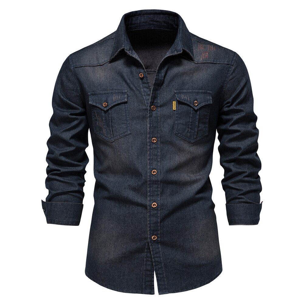 Camisa de denim masculina - Hugo