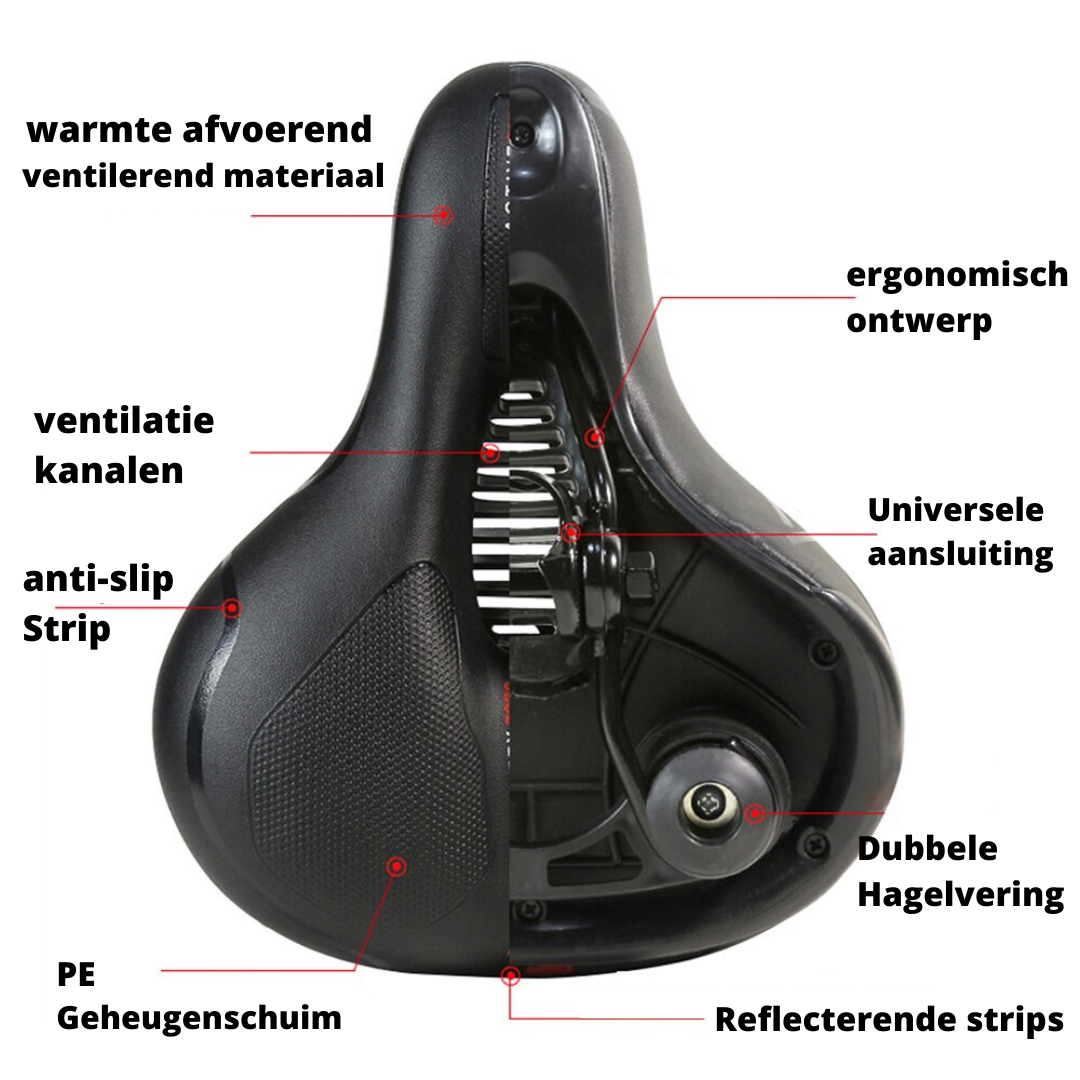 Selim de bicicleta ergonômico - RideEase