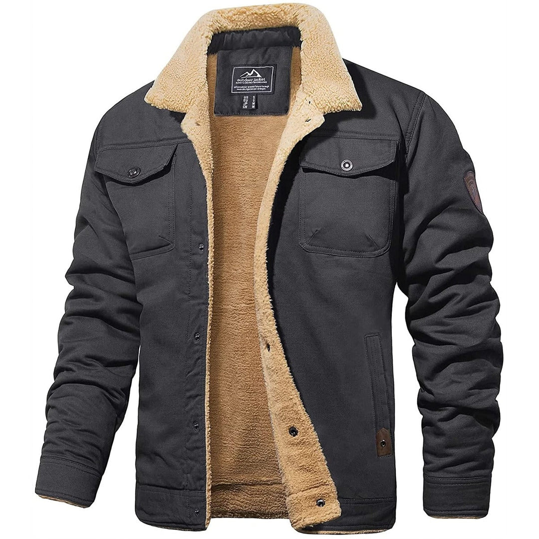 Vintage Men's Bomber Jacket - Victor-Dark Gray-S-Nora Luxe