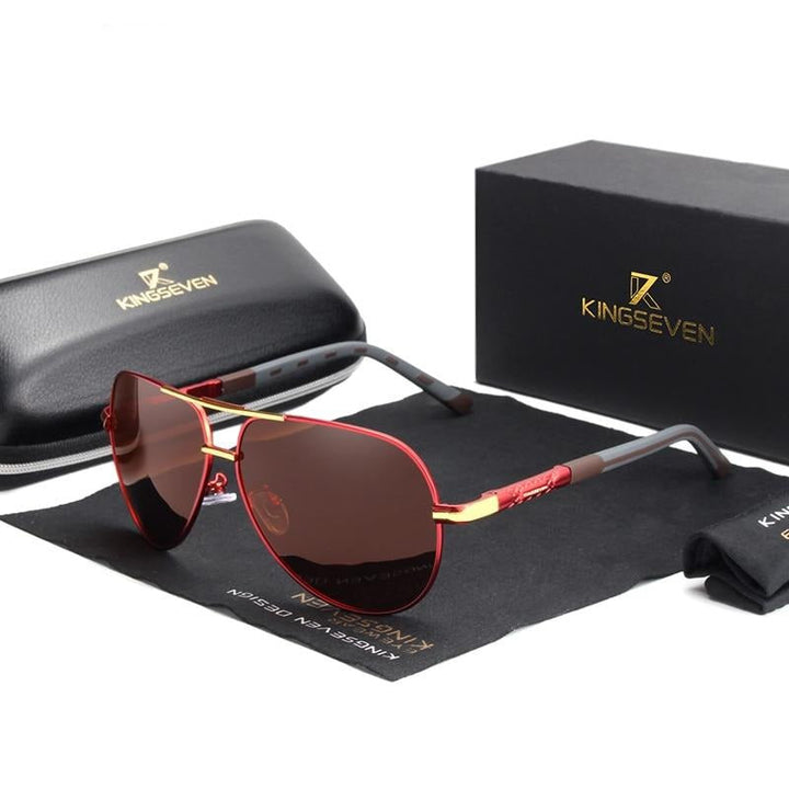 Vintage men's sunglasses – Luca-Red Brown-Nora Luxe