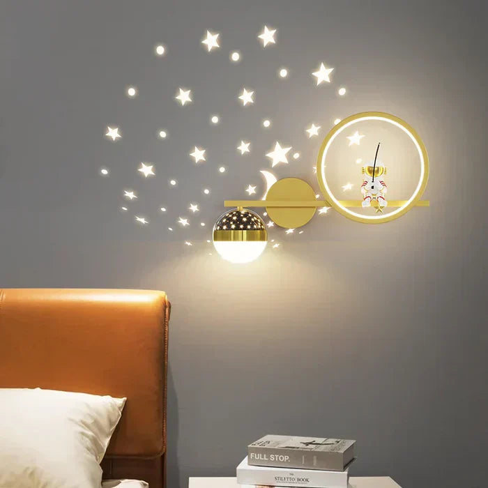 Wall lamp for children's room - GlowNest-White Links-Three Colors-Nora Luxe