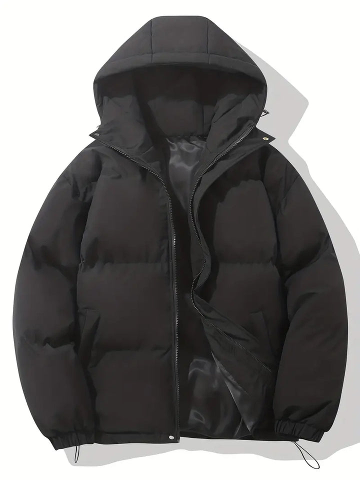 Warm Ladies Jacket with Hood - Aurelia-Black-M-Nora Luxe