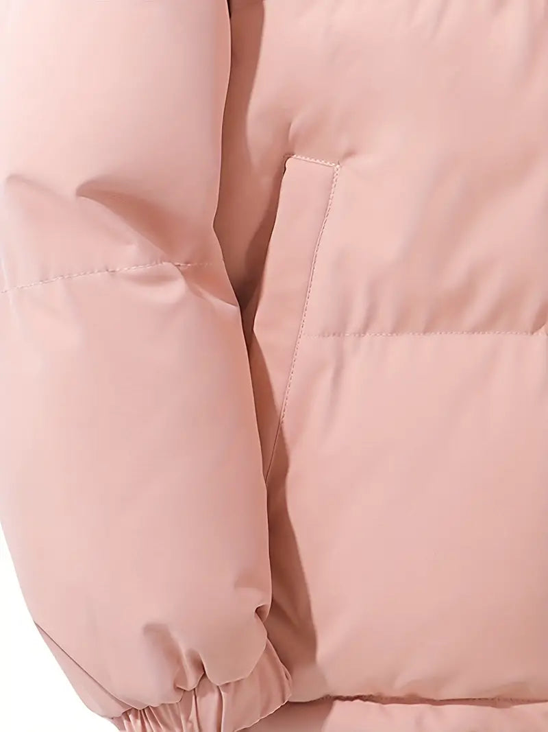 Warm Ladies Jacket with Hood - Aurelia-Pink-M-Nora Luxe