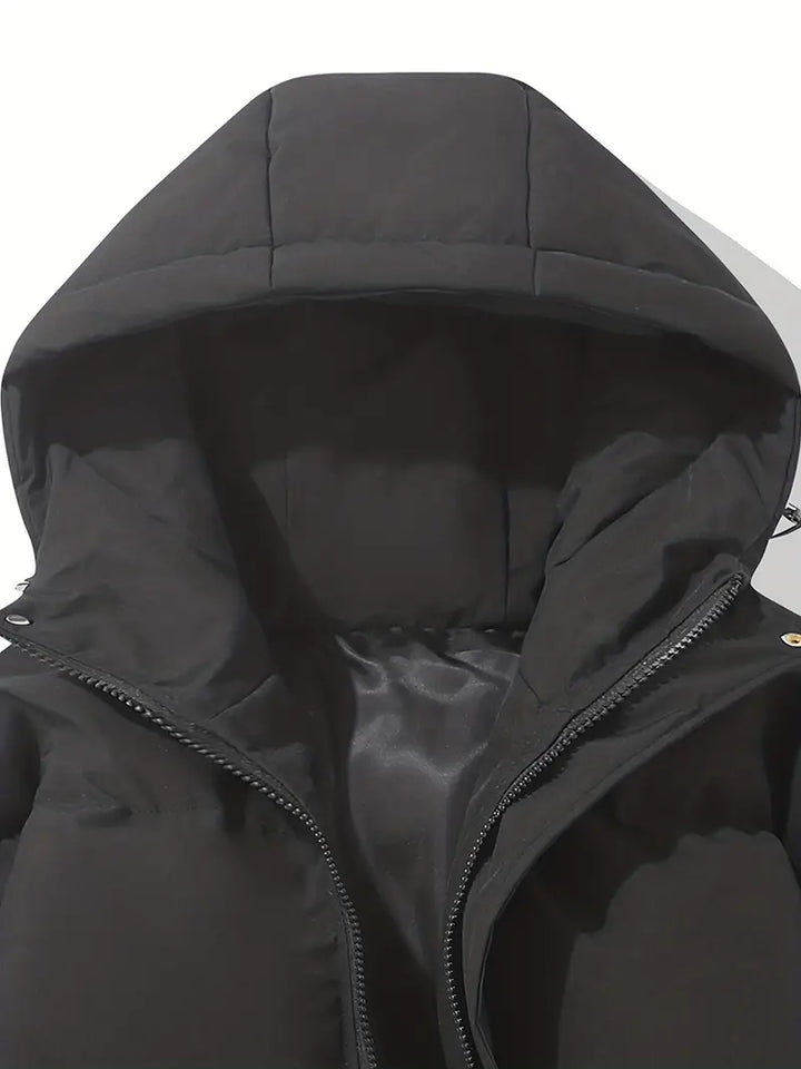 Warm Ladies Jacket with Hood - Aurelia-Pink-M-Nora Luxe