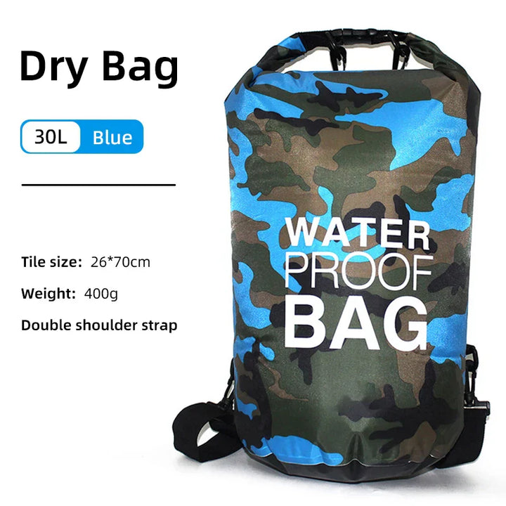 Waterproof Backpack with Wet/Dry Separation - AquaVault-Dark blue-15L-Nora Luxe