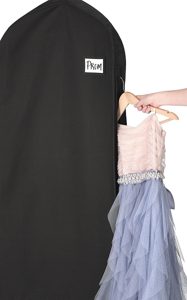 Water-Repellent Zippered Garment Bag with Accessory Pocket