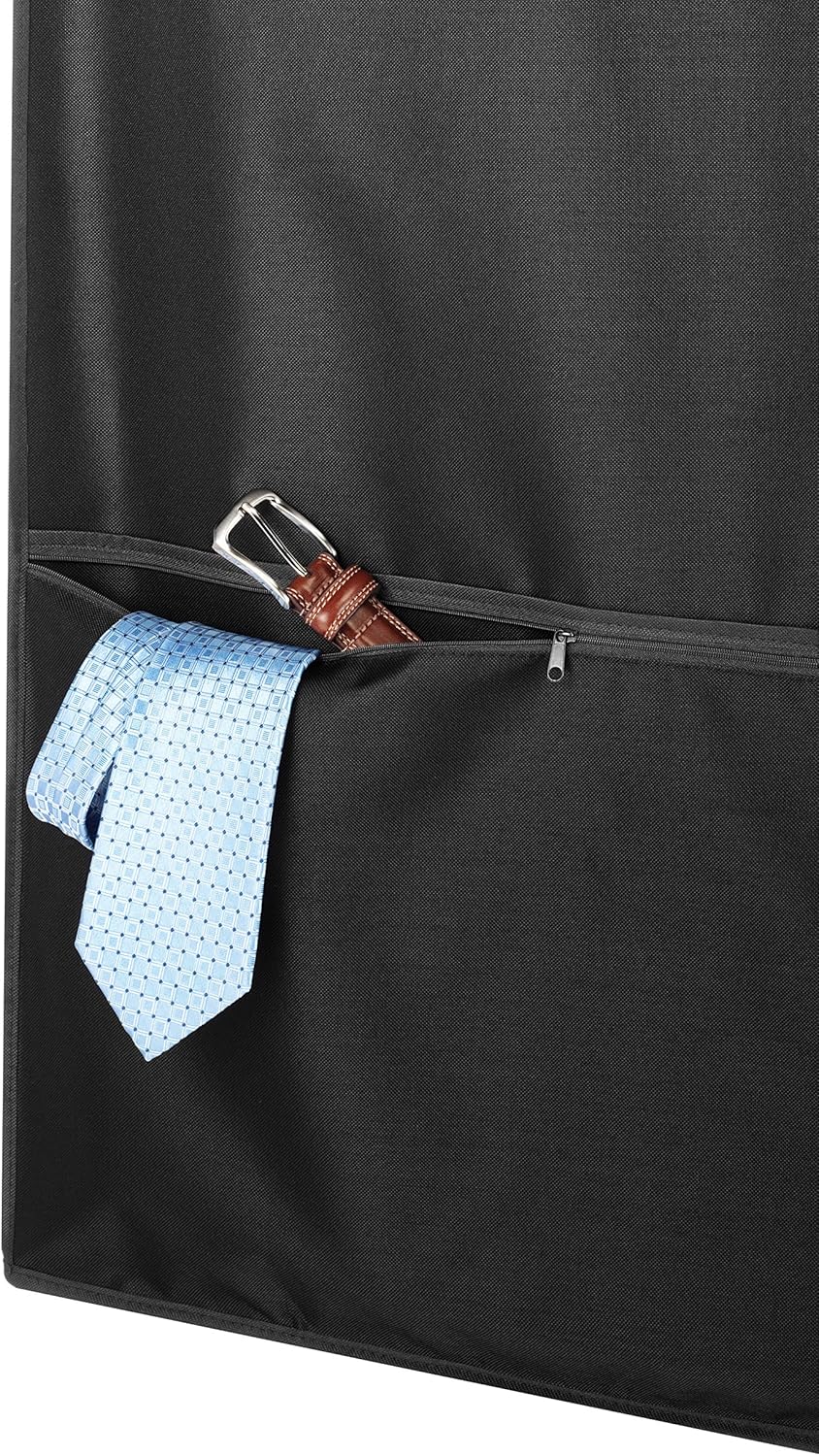 Water-Repellent Zippered Garment Bag with Accessory Pocket
