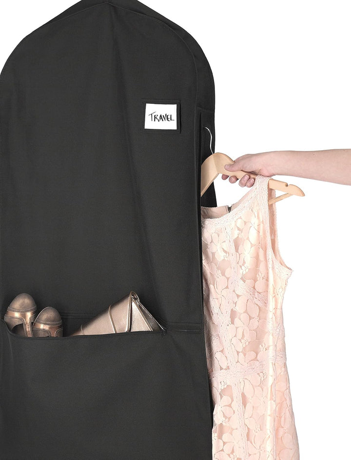 Water-Repellent Zippered Garment Bag with Accessory Pocket