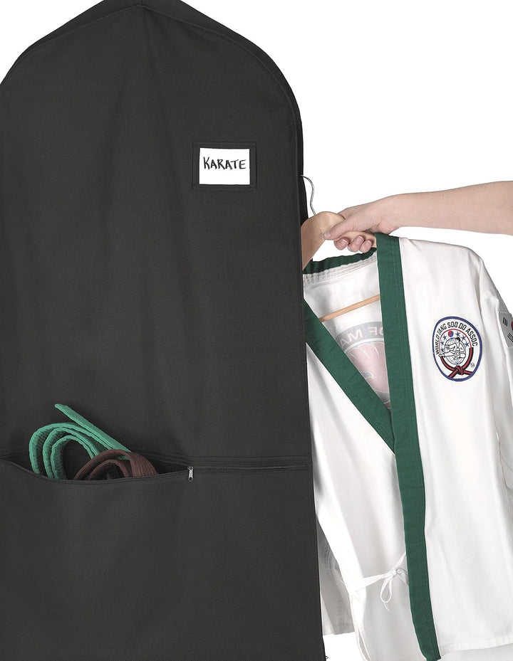 Water-Repellent Zippered Garment Bag with Accessory Pocket