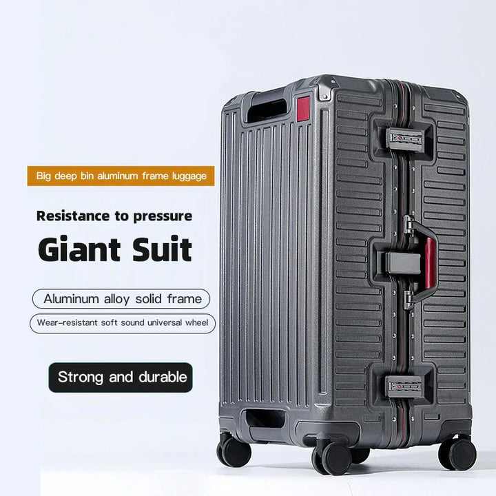 Wider grip hard shell suitcase – Lisbon-Gray-S (45 L)-Nora Luxe