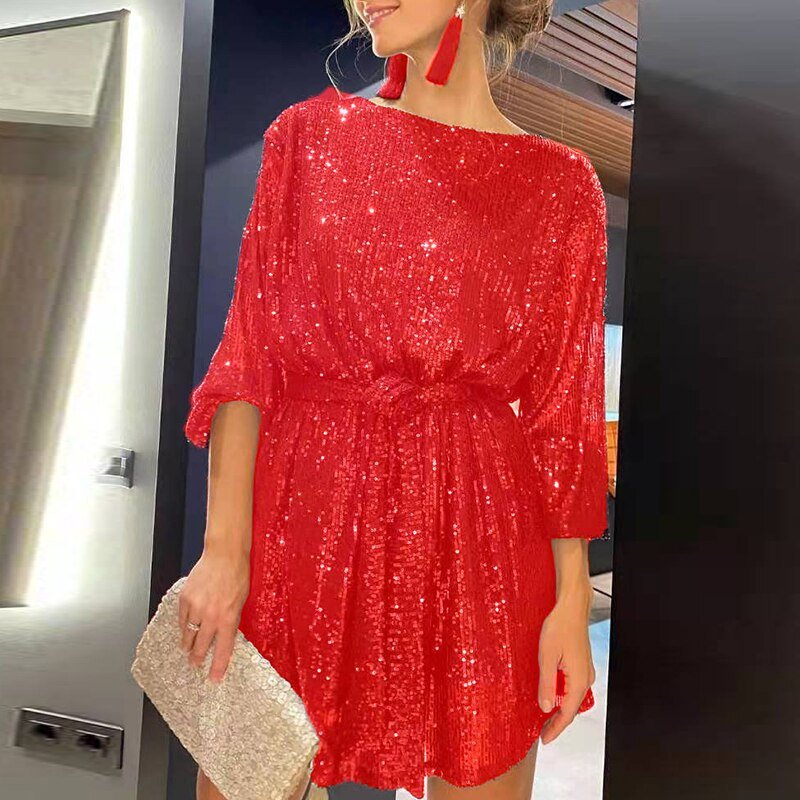 Vestido de festa fluido com corte solto - Clara