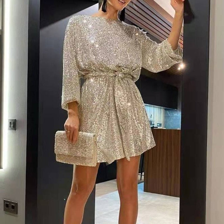 Vestido de festa fluido com corte solto - Clara
