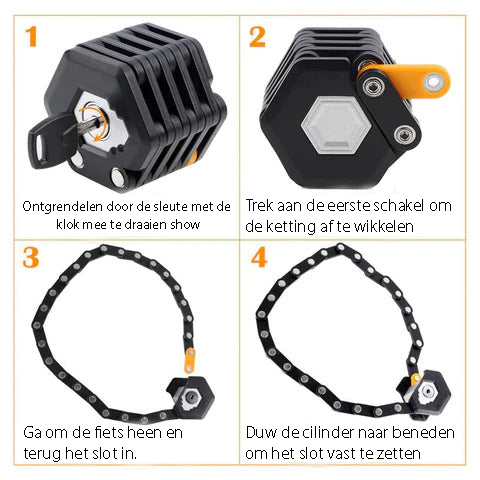 Cadeado de bicicleta ultra seguro contra roubo - SafeRide